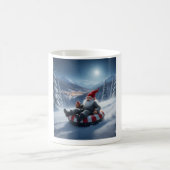 Norwegian Nisse Sledding, Coffee Mug Kaffeetasse (Mittel)