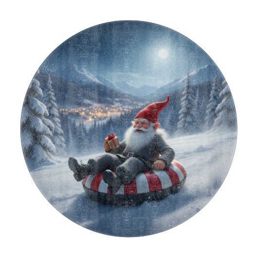 Norwegian Nisse Sledding, Cutting Board Schneidebrett (Vorderseite)