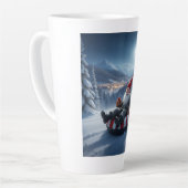 Norwegian Nisse Sledding, Latte Mug Milchtasse (Linke Ecke)