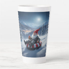 Norwegian Nisse Sledding, Latte Mug Milchtasse