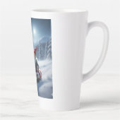 Norwegian Nisse Sledding, Latte Mug Milchtasse (Rechts)