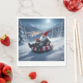 Norwegian Nisse Sledding, Napkins Serviette (Beispiel)