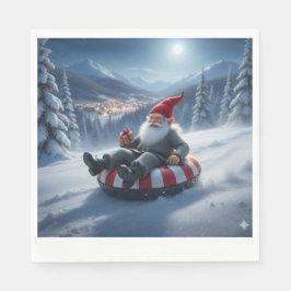 Norwegian Nisse Sledding, Napkins Serviette