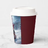 Norwegian Nisse Sledding, Paper Cups Pappbecher (Links)