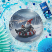 Norwegian Nisse Sledding, Paper Plates Pappteller (Party)