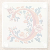 Norwegian Norway Rosemaling Initial C Glasuntersetzer (Rückseite)