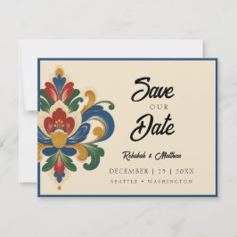 Norwegian Rosemaling Hochzeit Save The Date