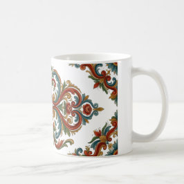 Norwegian Rosemaling Muster Tasse mit eleganter Sy