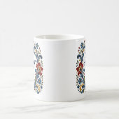 Norwegian Rosemaling Mutter Tasse – Elegantes Blum (Mittel)