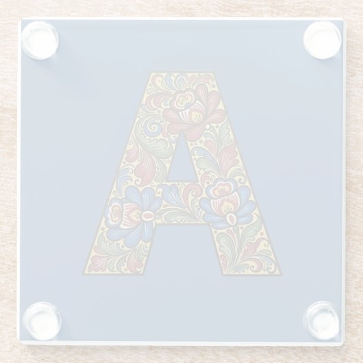 Norwegian Rosemaling Norway Initial Coaster Glasuntersetzer (Rückseite)