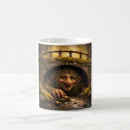 Norwegian Troll Hiding Under Bridge, Coffee Mug Kaffeetasse (Mittel)