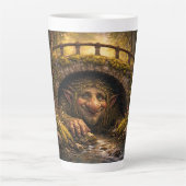Norwegian Troll Hiding Under Bridge, Latte Mug Milchtasse (Vorderseite)