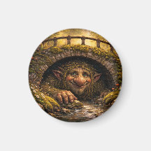 Norwegian Troll Hiding Under Bridge, Magnet