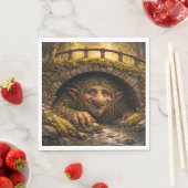 Norwegian Troll Hiding Under Bridge, Napkins Serviette (Beispiel)