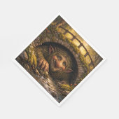 Norwegian Troll Hiding Under Bridge, Napkins Serviette (Ecke)