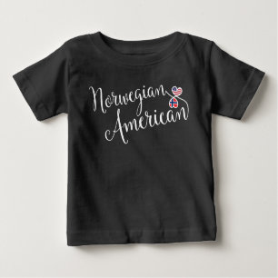Norwegisch American Entwinted Hearts Baby T-shirt
