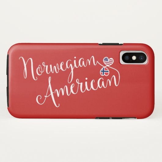 Norwegisch American Enwined Hearted Handy Case (Rückseite (Horizontal))