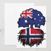 Norwegisch Australien Tree Roots Einladung (Vorne/Hinten)