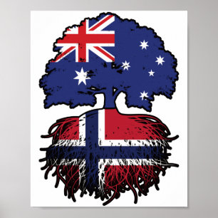 Norwegisch Australien Tree Roots Poster