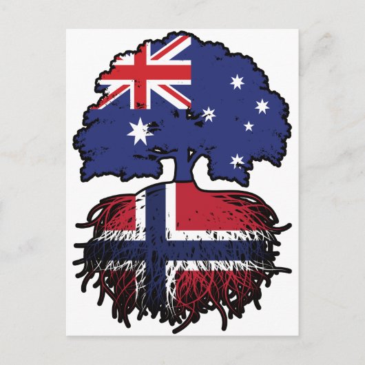 Norwegisch Australien Tree Roots Postkarte (Vorderseite)