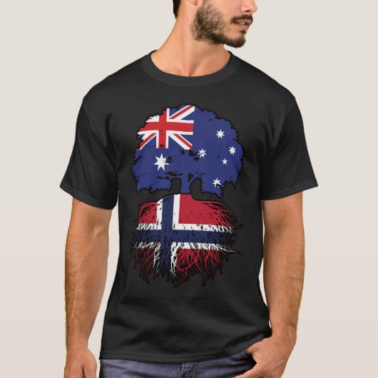 Norwegisch Australien Tree Roots T-Shirt (Vorderseite)