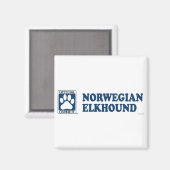 Norwegisch Elkhound Blue Magnet (Vorderseite/Rückseite)