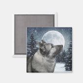 Norwegisch Elkhound Magnet (Vorderseite/Rückseite)