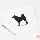 Norwegisch-Elkhound Ovaler Aufkleber (Umschlag)