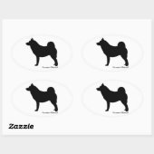 Norwegisch-Elkhound Ovaler Aufkleber (Blatt)