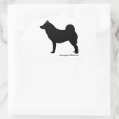 Norwegisch-Elkhound Ovaler Aufkleber (Tasche)