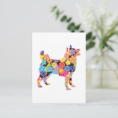 Norwegisch-Elkhound Postkarte (Stehend Vorderseite)