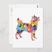 Norwegisch-Elkhound Postkarte (Vorne/Hinten)