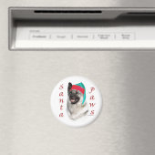 Norwegisch Elkhound Santa Paws Magnet (In Situ (Geschirrspüler))