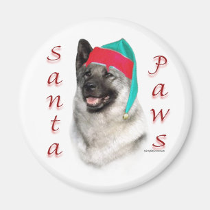 Norwegisch Elkhound Santa Paws Magnet