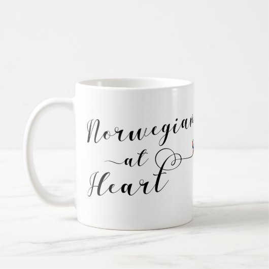 Norwegisch im Herzen der Tasse, Norwegen Kaffeetasse (Links)