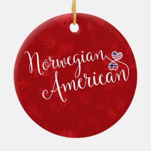 Norwegische amerikanische keramikornament (Hinten)