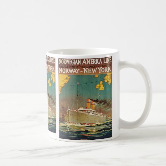 Norwegische amerikanische Linie Kaffeetasse (Rechts)