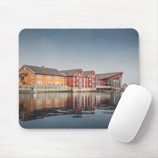 Norwegische bemalte Häuser Mousepad (Mit Mouse)