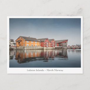 Norwegische bemalte Häuser Postkarte