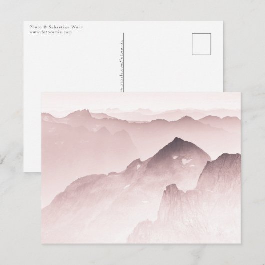 Norwegische Berge Postkarte (Vorne/Hinten)