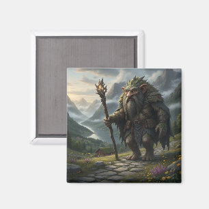 Norwegische Bergtroll-Folklore-Kunst Magnet