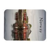 Norwegische Bootshäuser Souvenir Magnet (Horizontal)