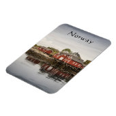 Norwegische Bootshäuser Souvenir Magnet (Linke Seite)