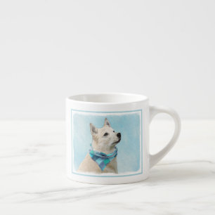 Norwegische Buhund-Malerei - Niedliche Original Hu Espressotasse