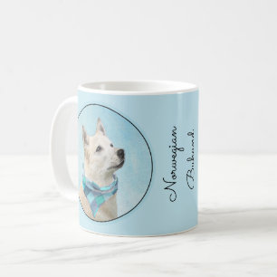 Norwegische Buhund-Malerei - Niedliche Original-Hu Kaffeetasse