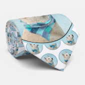 Norwegische Buhund-Malerei - Niedliche Original Hu Krawatte (Gerollt)