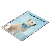 Norwegische Buhund-Malerei - Niedliche Original Hu Notizblock (Linke Seite)