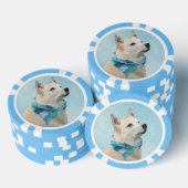Norwegische Buhund-Malerei - Niedliche Original Hu Pokerchips (Stapel)