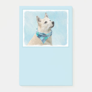 Norwegische Buhund-Malerei - Niedliche Original Hu Post-it Klebezettel