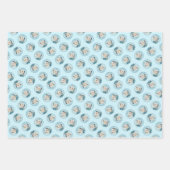 Norwegische Buhund Malerei Wheaten Original Hunde Geschenkpapier Set (Vorderseite)